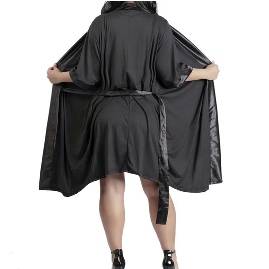 Post-surgery mastectomy pajamas with inner drain pockets in dark red color.