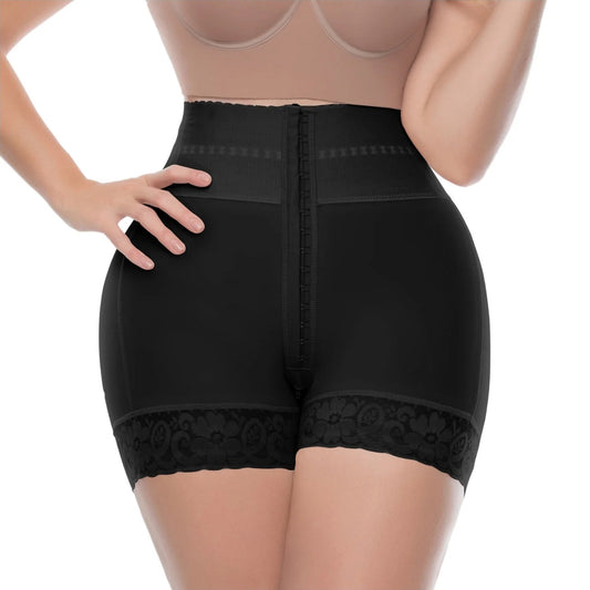 6198 Butt Lifter Tummy Control High Waisted Mid Thigh Shaper Shorts | Powernet
