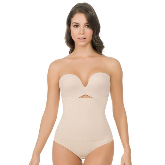 1560 Moldeador Corporal Sin Tirantes – strapless ultra-compression body shaper for tummy control and waist shaping