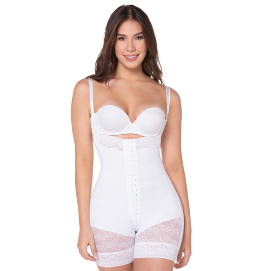 9266 Butt Lifting Shapewear Bodysuit – Tummy Control Lace Faja Bodysuit for Women