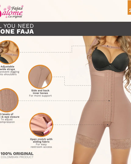 BBL / LIPO Mid-Thigh Body Shaper Faja w/ Inner Butt Lifter and Waist Shaper 0233