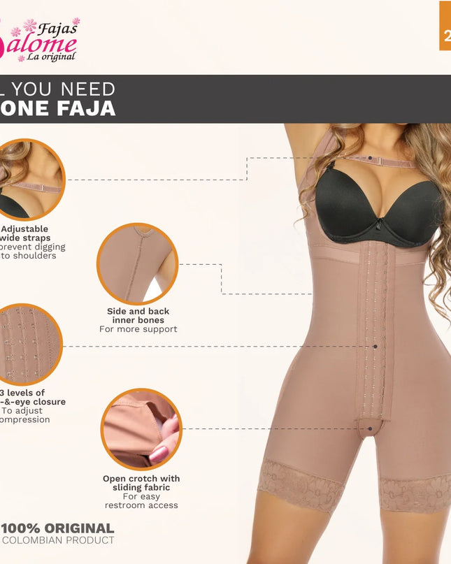 BBL / LIPO Mid-Thigh Body Shaper Faja w/ Inner Butt Lifter and Waist Shaper 0233