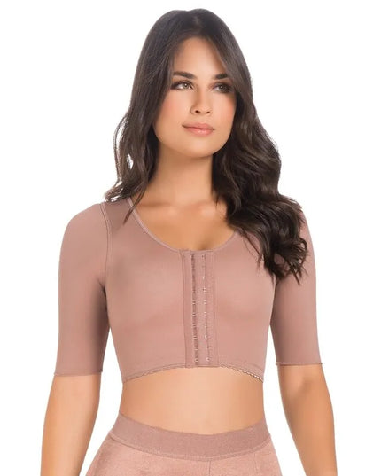 post surgical bra arm compression front view