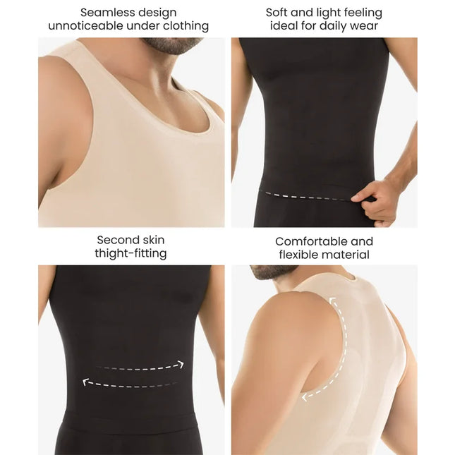compression shirt men back support