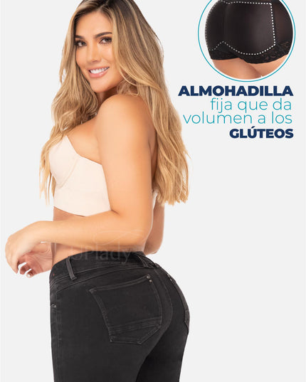 Insta-Booty Black Padded Panty 6056