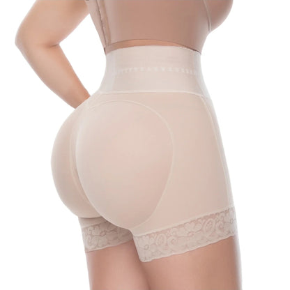 6198 Butt Lifter Tummy Control High Waisted Mid Thigh Shaper Shorts | Powernet