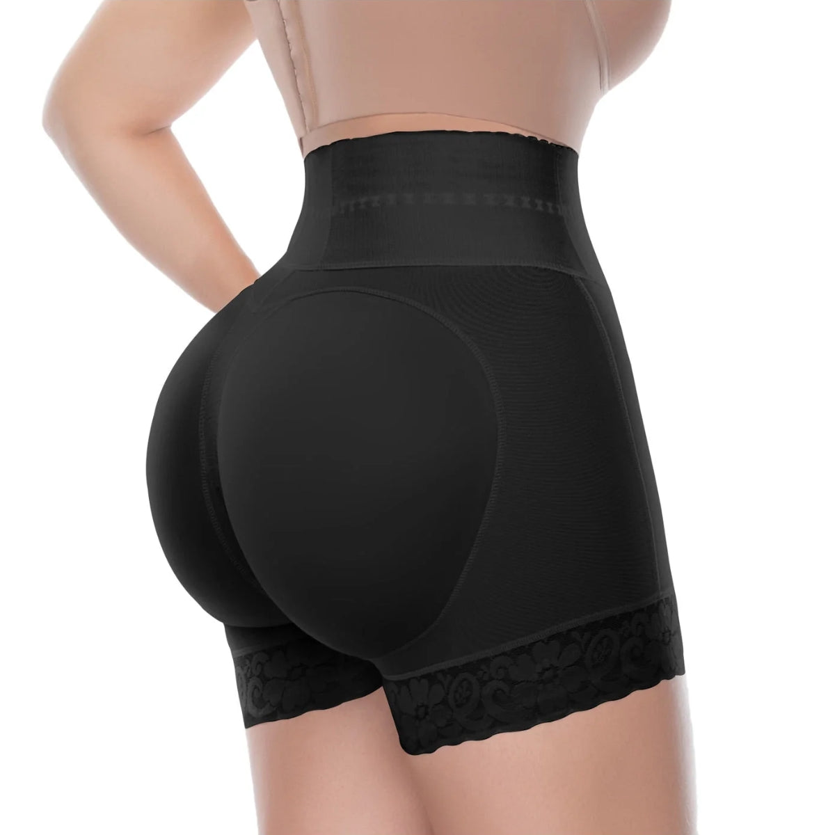 6198 Butt Lifter Tummy Control High Waisted Mid Thigh Shaper Shorts | Powernet