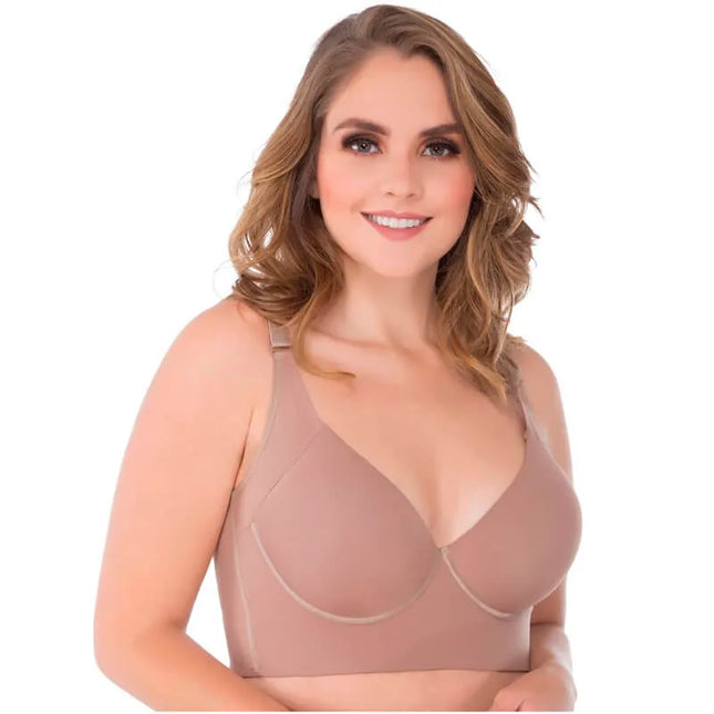 8532 Faja Bra Extra Firm Powernet – high-compression shapewear bra for posture and back support