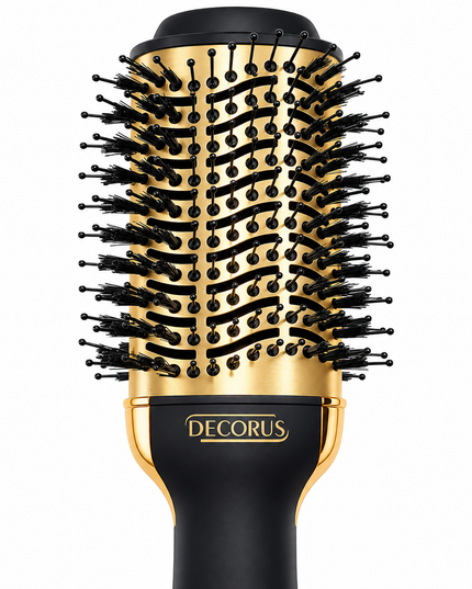 3 in 1 Hot Air Brush – Gold & Black Volumizing Blow Dryer Brush