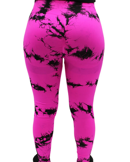 Women's Tie Dye Print Scrunch Sport Legging