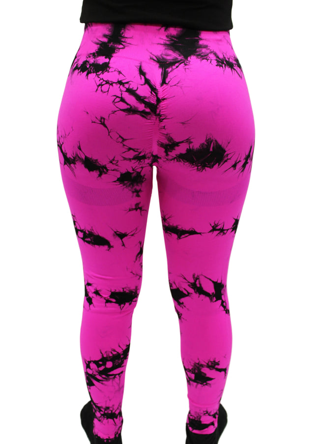 Women's Tie Dye Print Scrunch Sport Legging