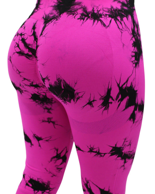 Women's Tie Dye Print Scrunch Sport Legging