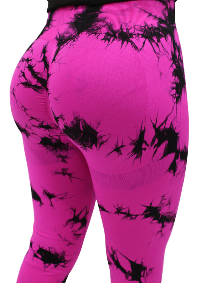 Women's Tie Dye Print Scrunch Sport Legging