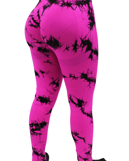 Women's Tie Dye Print Scrunch Sport Legging