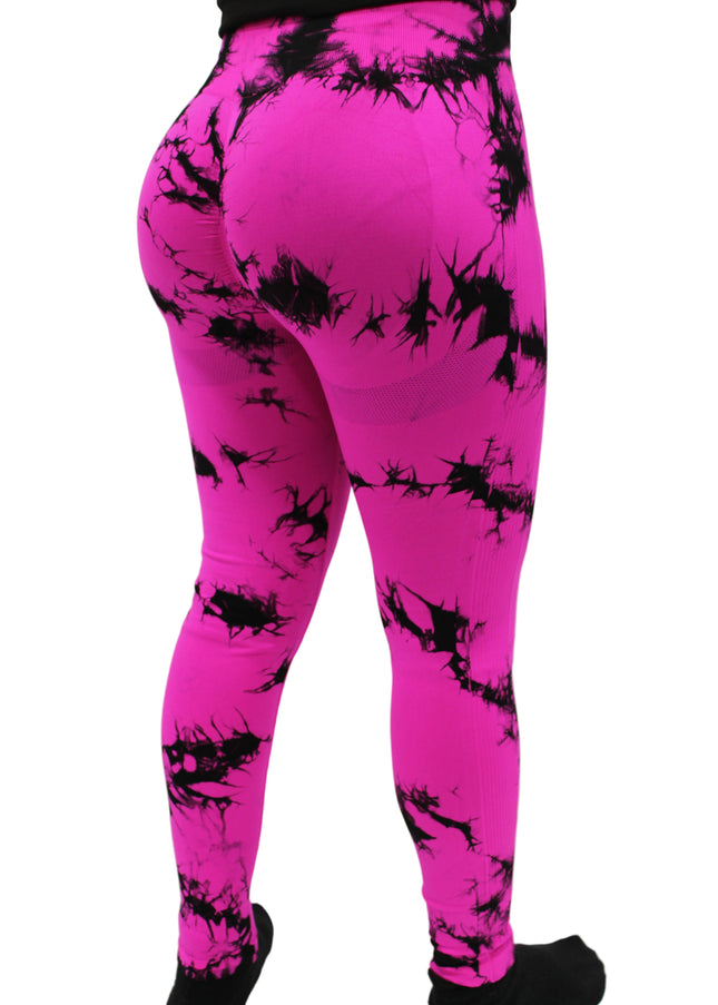 Women's Tie Dye Print Scrunch Sport Legging