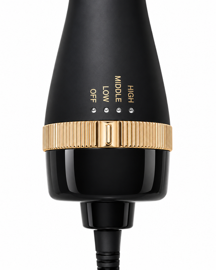 3 in 1 Hot Air Brush – Gold & Black Volumizing Blow Dryer Brush