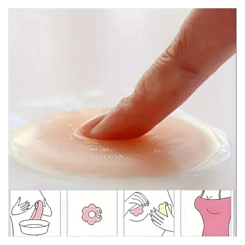 Cubre pezones de Silicona Invisible Reutilizables y Cómodos