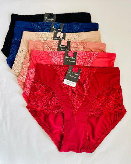 High Waist Briefs Tummy Control Girdles – 6-Pack (Assorted Colors)