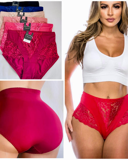 High Waist Briefs Tummy Control Girdles – 6-Pack (Assorted Colors)