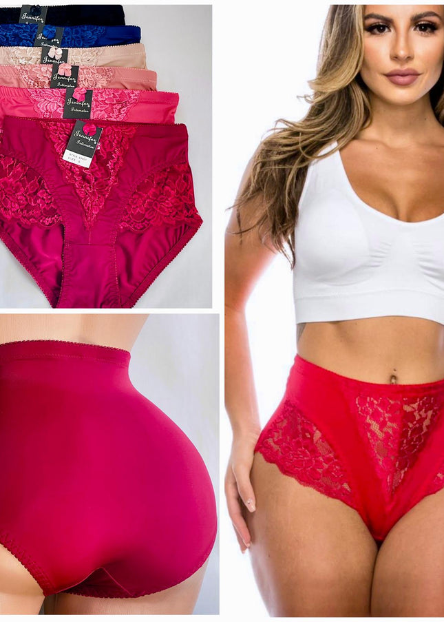 High Waist Briefs Tummy Control Girdles – 6-Pack (Assorted Colors)