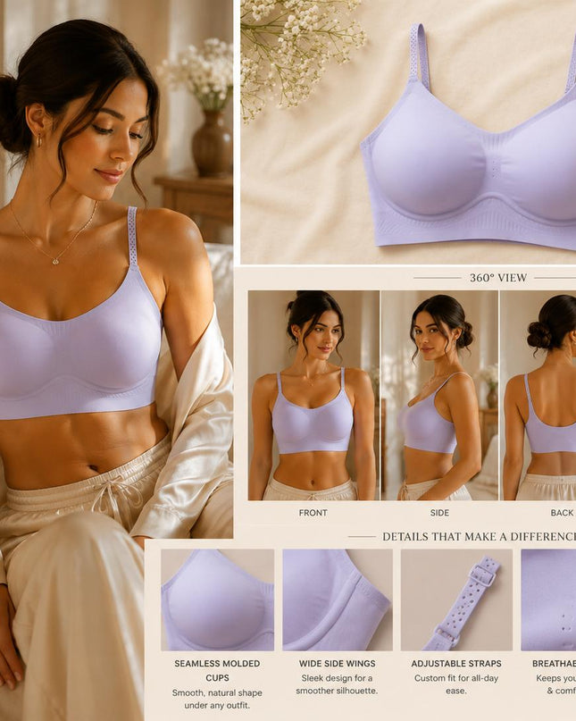 Comfort Seamless Wireless Support Bra 6618