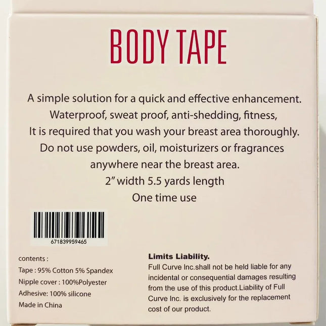 Body Tape + Nipple Covers Set | Fashion Support Kit for Any Outfit