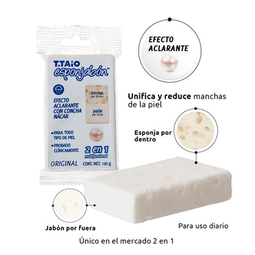Esponjabón Concha Nácar, Aclarante