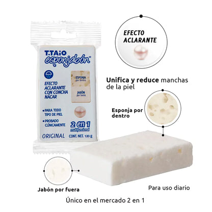 Esponjabón Concha Nácar, Aclarante