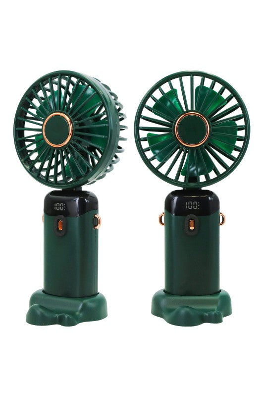 Portable Phone Tabletop Electric Fan W/ Display
