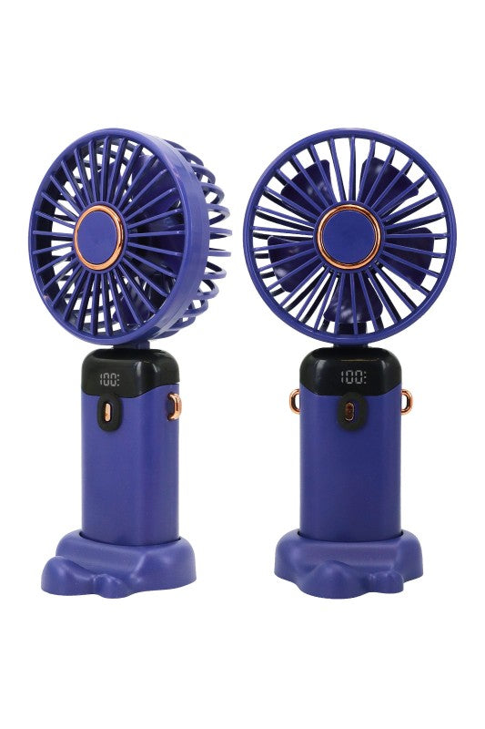 Portable Phone Tabletop Electric Fan W/ Display